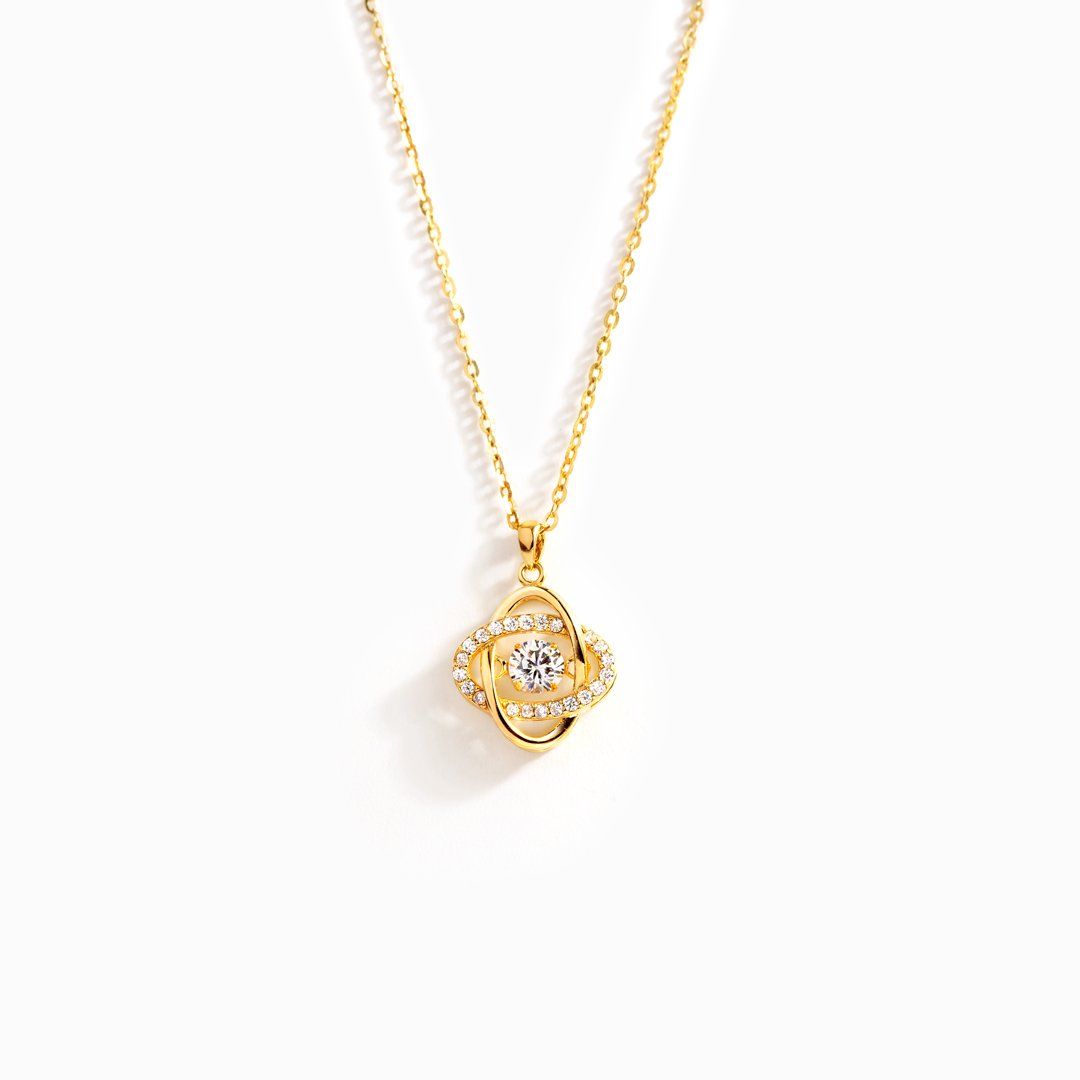 Our Love Ties Us In A Knot Eternity Knot Necklace