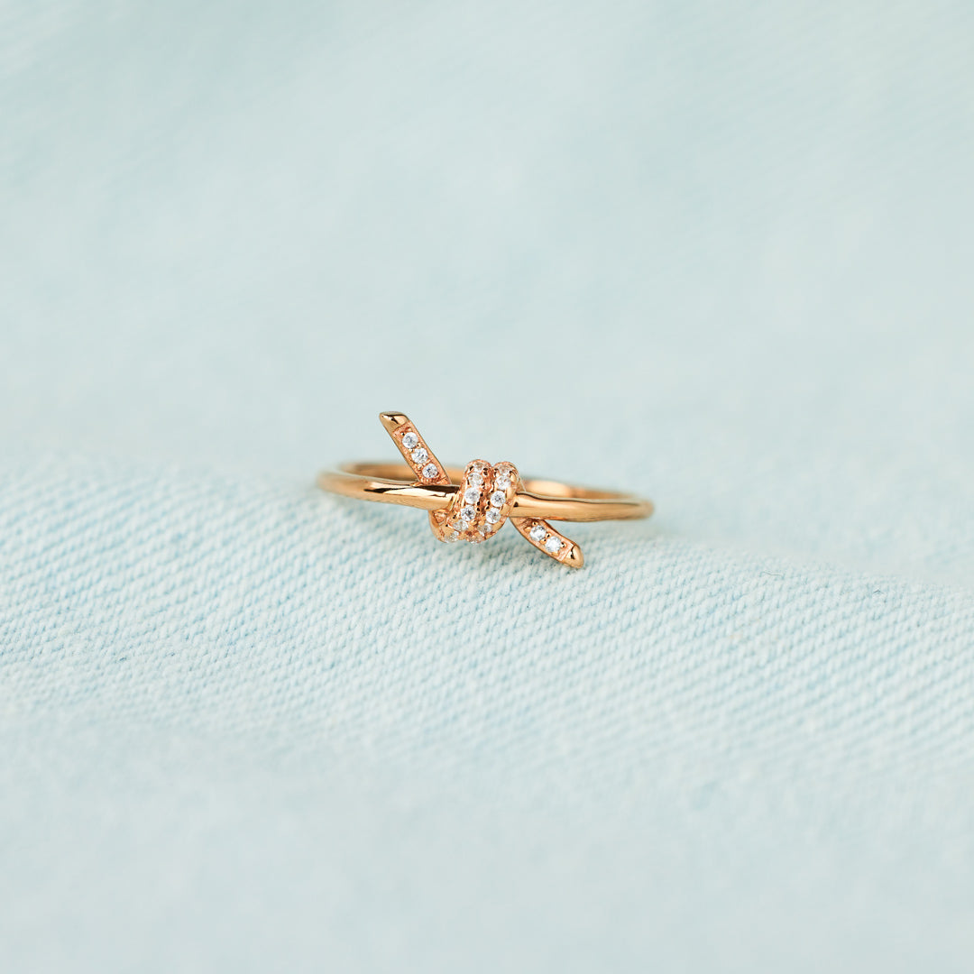 Tied By Angel's Hands Twist Knot Ring