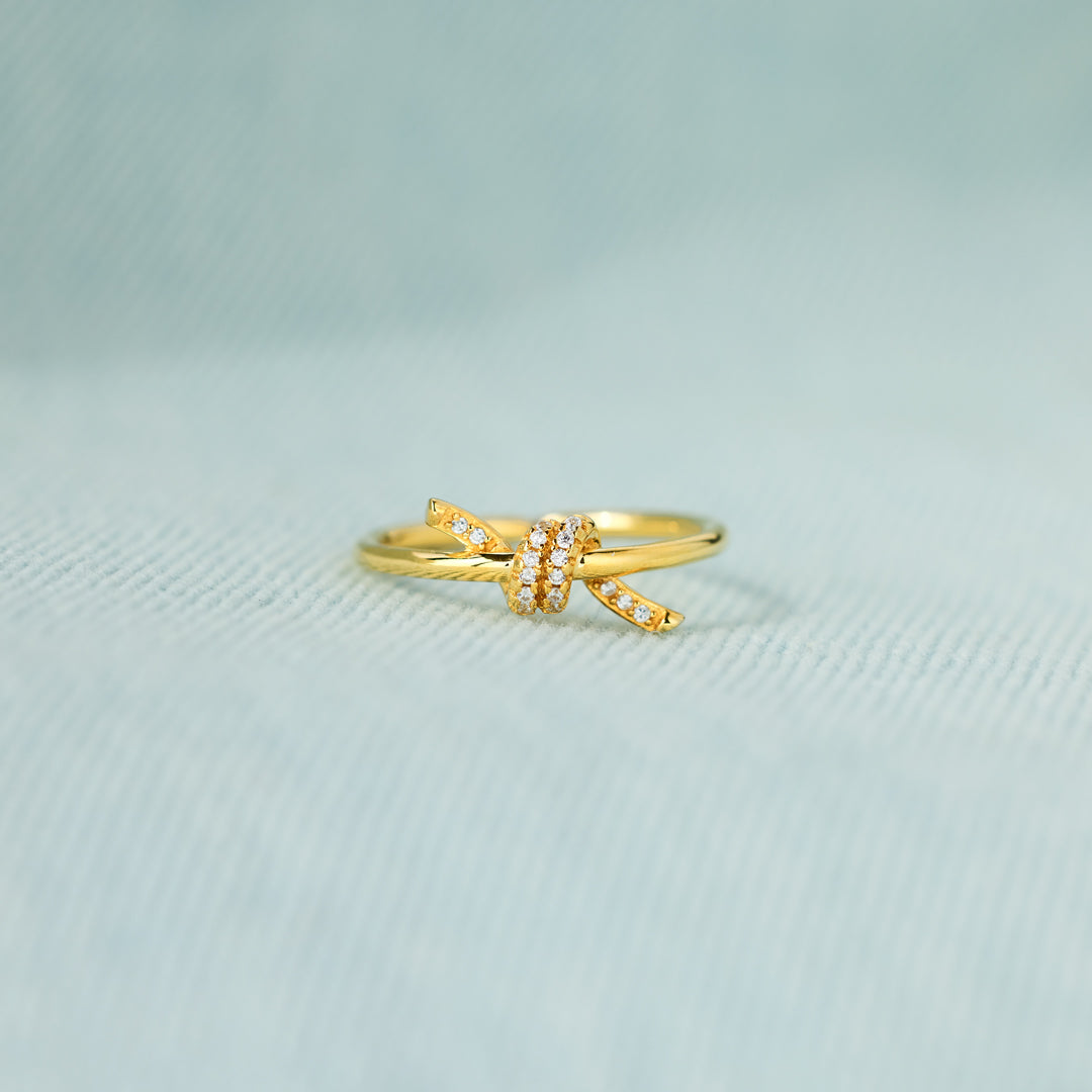 Tied By Angel's Hands Twist Knot Ring