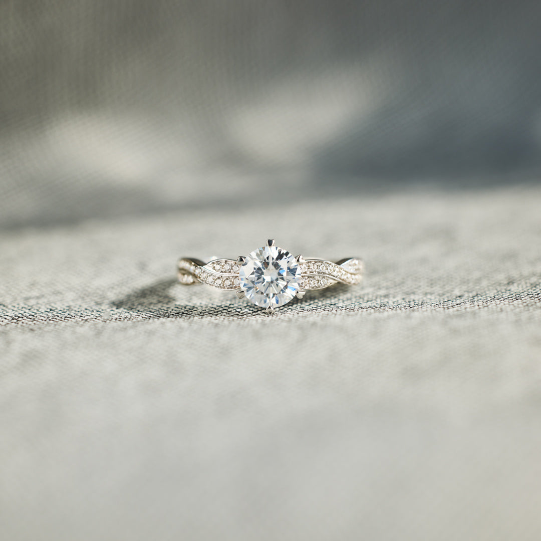 From Mom To Daughter My Promise Twisted Pavé Ring