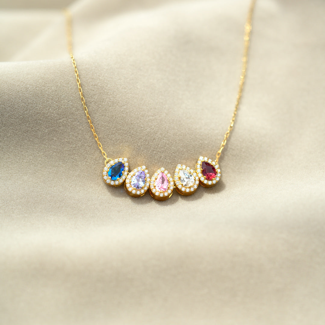 Tears Of Joy 1-14 Teardrop Birthstone Necklace