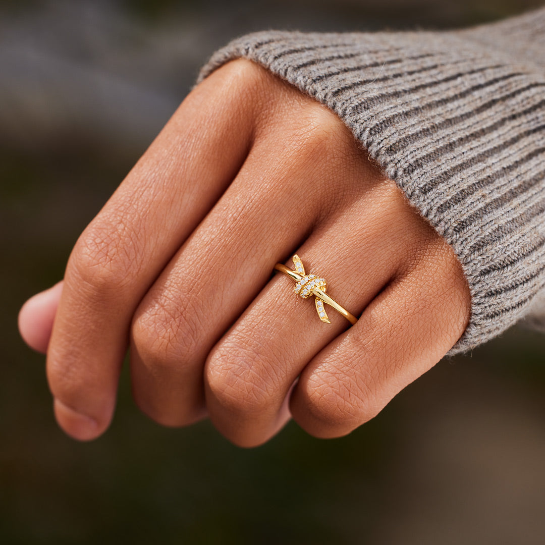Tied By Angel's Hands Twist Knot Ring