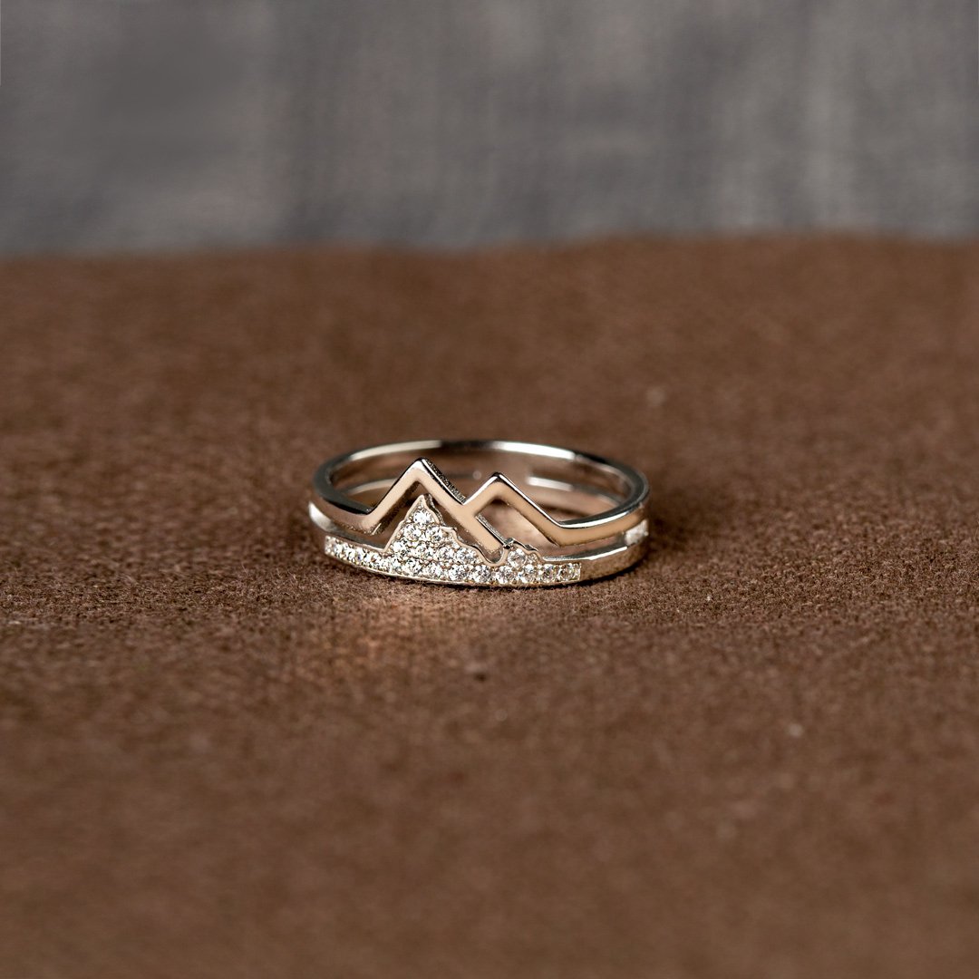 Keep Climbing Mountain Ring