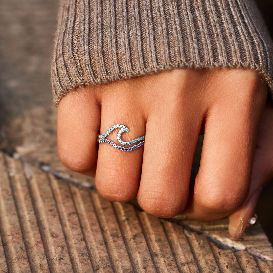 A Self-Reminder - You’ve Survived Too Many Storms Minimalist Wave Ring - High And Low Ring