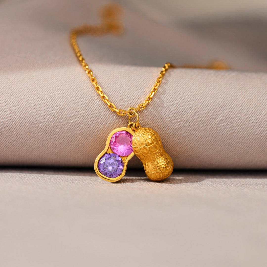 We Are Besties 2-3 Birthstone Peanut Bracelet