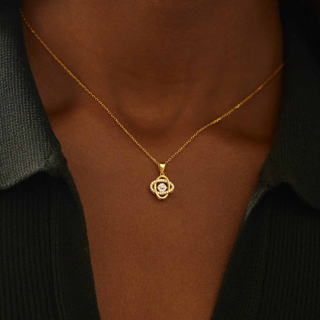 Our Love Ties Us In A Knot Eternity Knot Necklace
