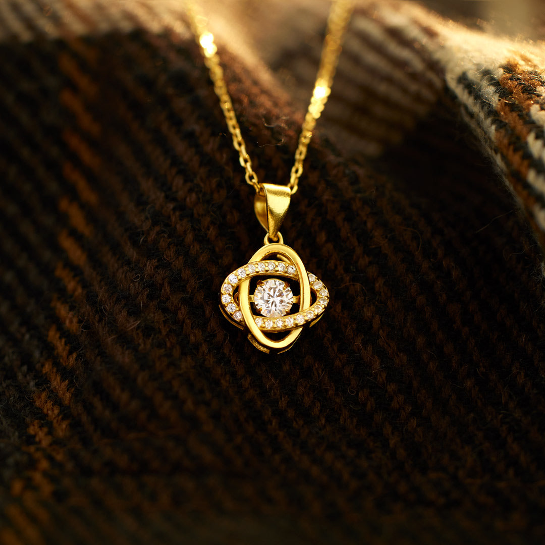 Our Love Ties Us In A Knot Eternity Knot Necklace