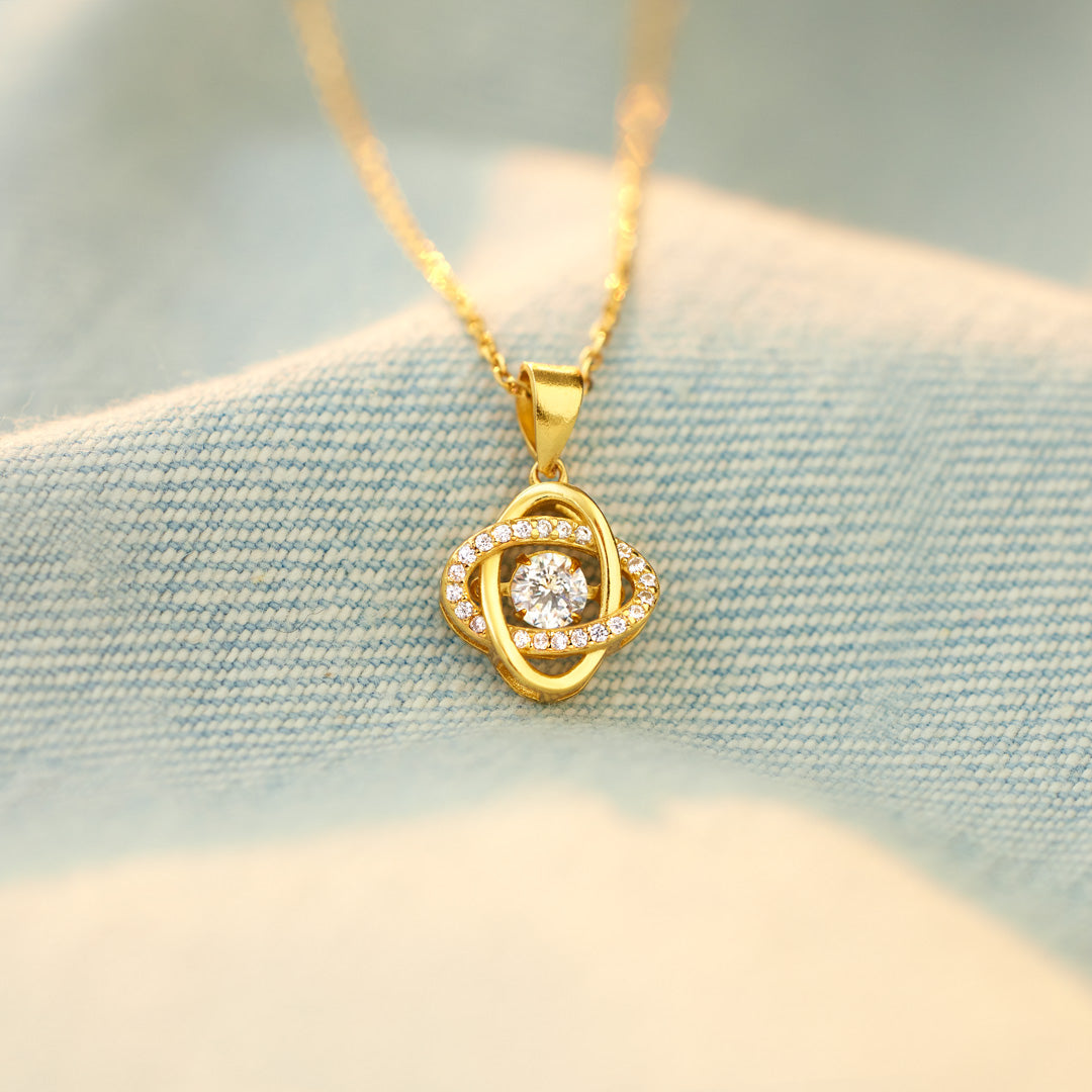 Our Love Ties Us In A Knot Eternity Knot Necklace