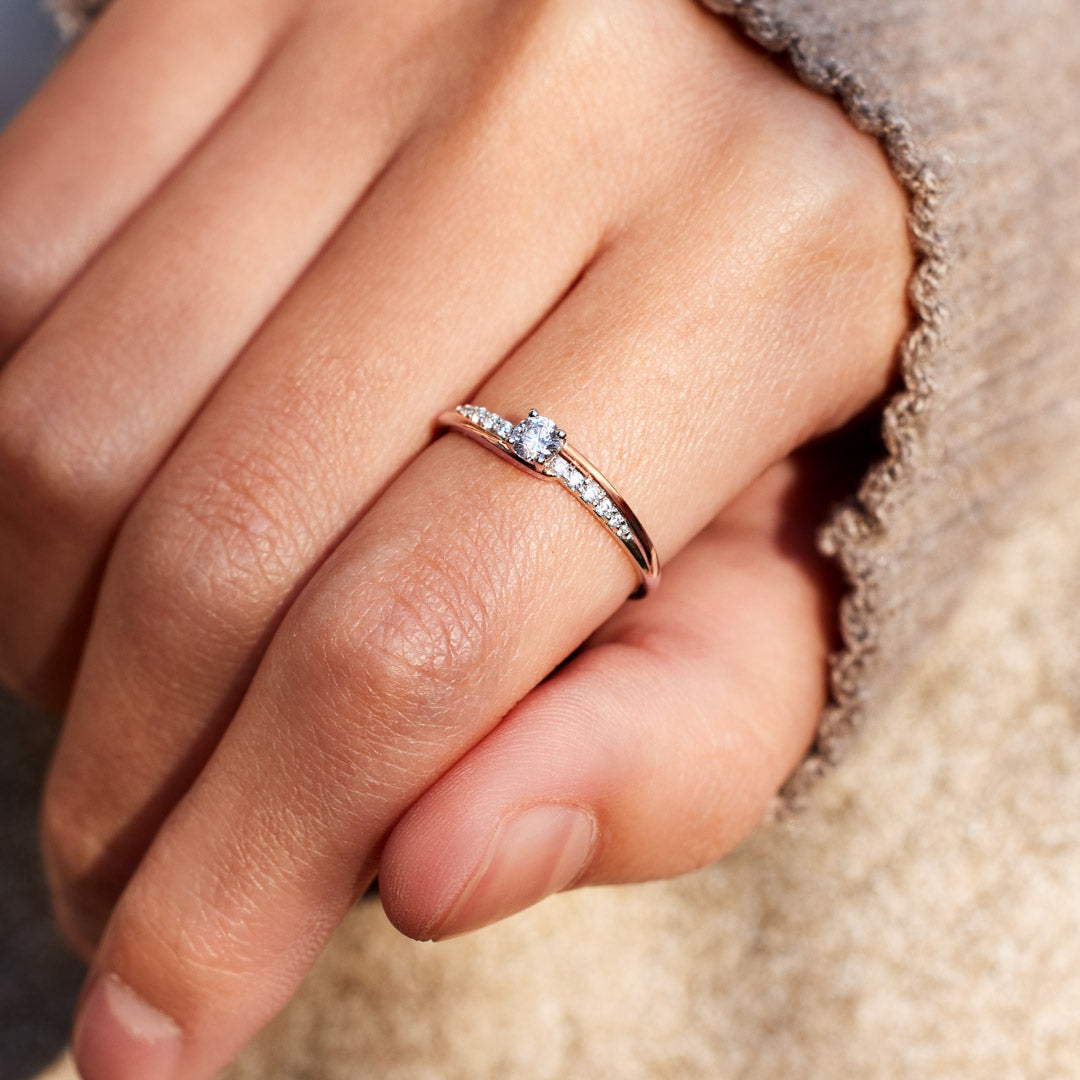 From Mom To Daughter Always With You Round-Cut Accent Ring