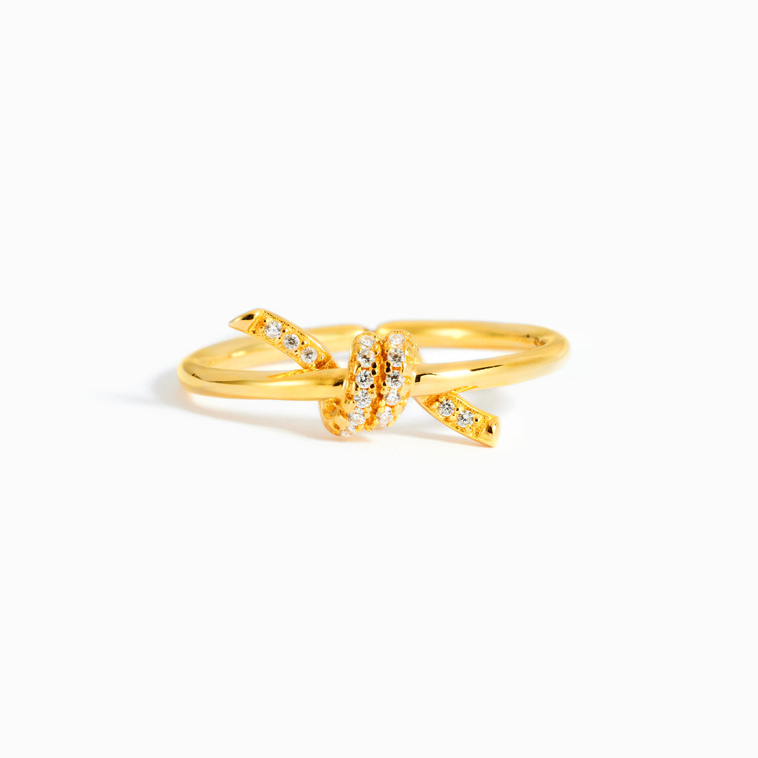 Tied By Angel's Hands Twist Knot Ring