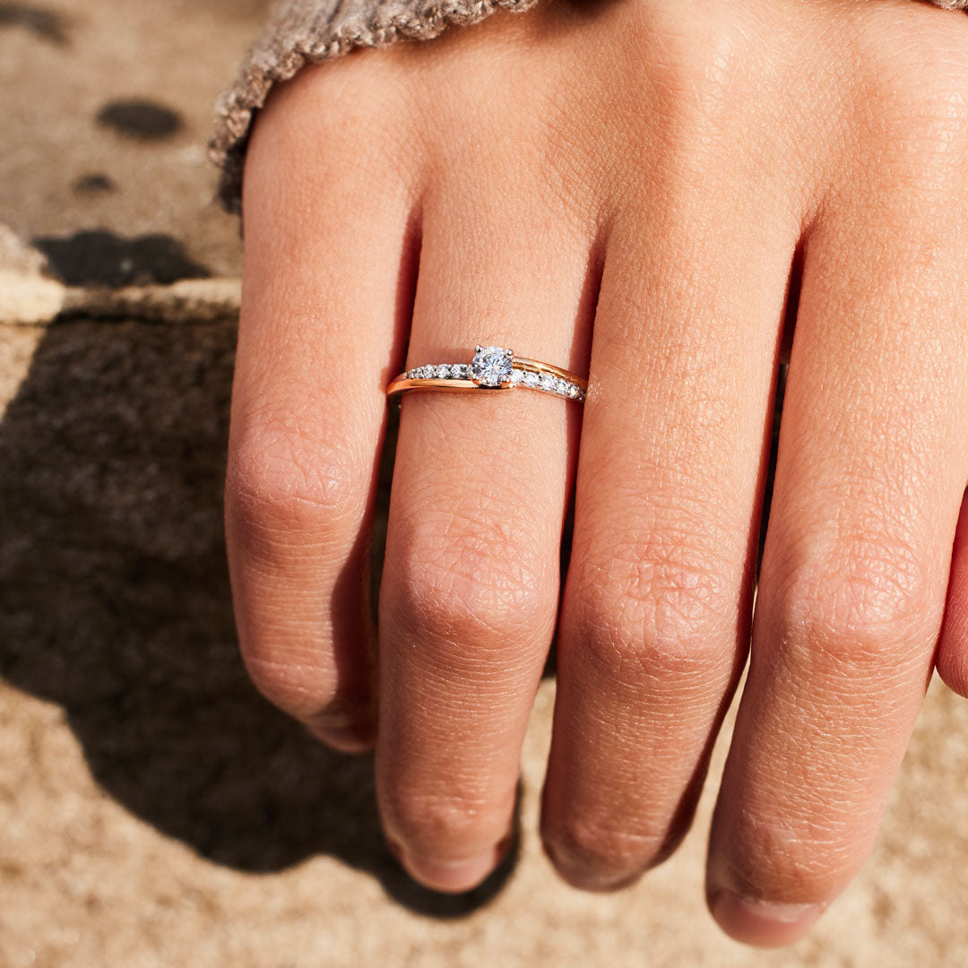 From Mom To Daughter Always With You Round-Cut Accent Ring
