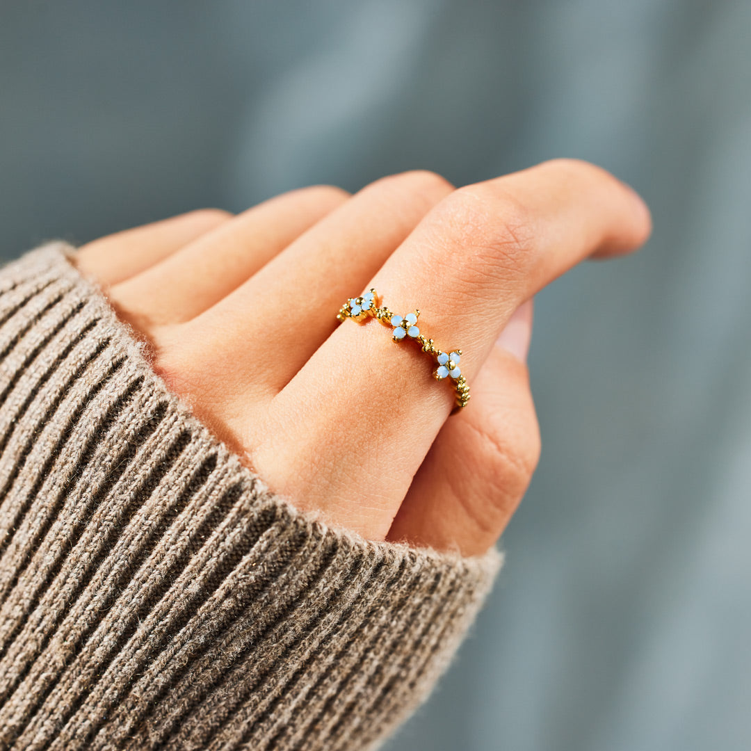 God Has A Beautiful Plan For You Triple Flower Ring