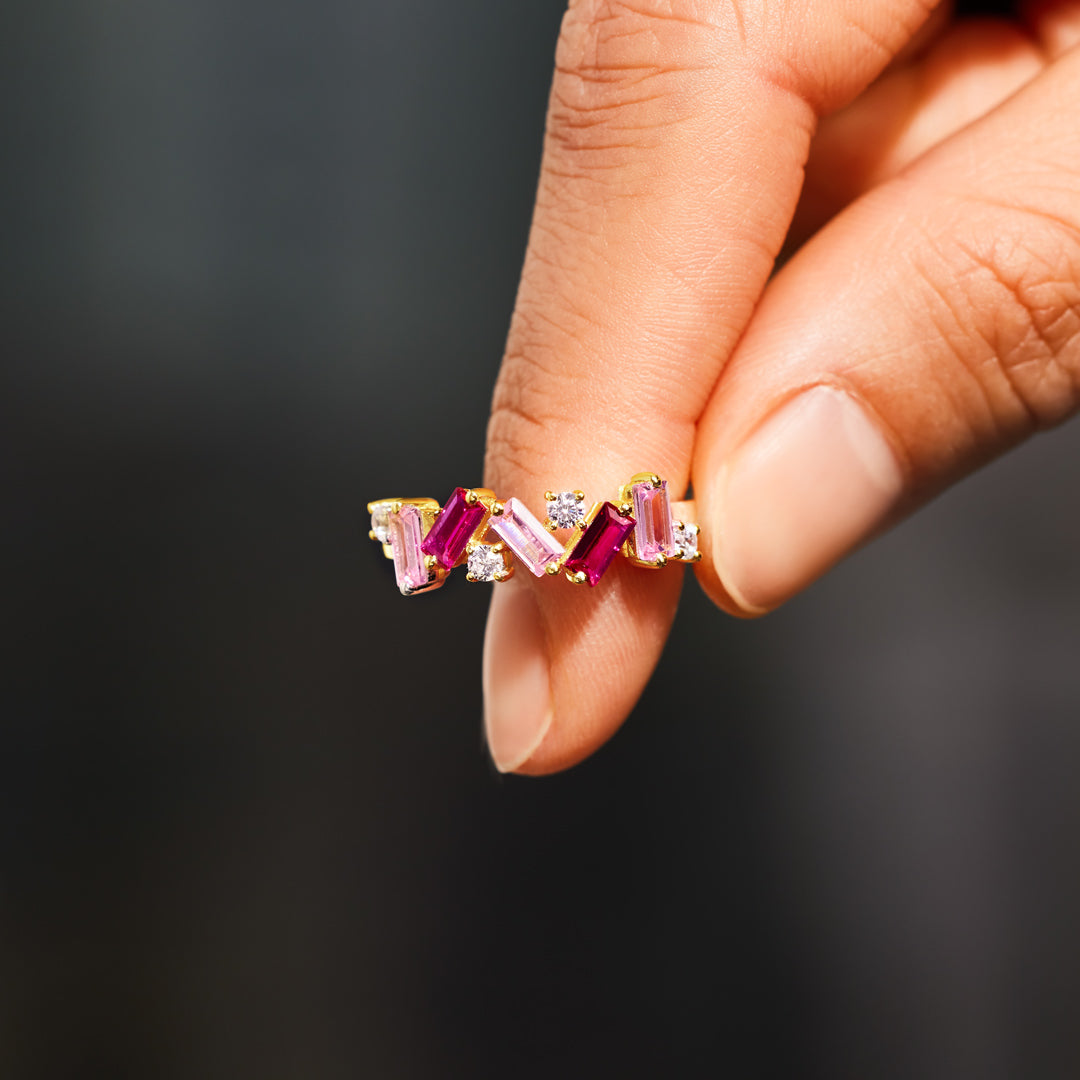Pray Pink Band Ring