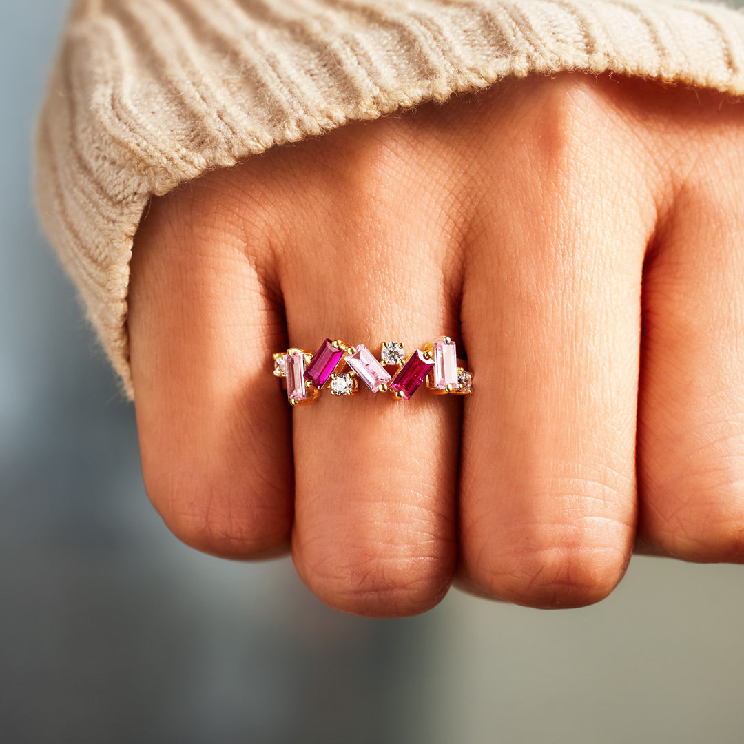 Pray Pink Band Ring