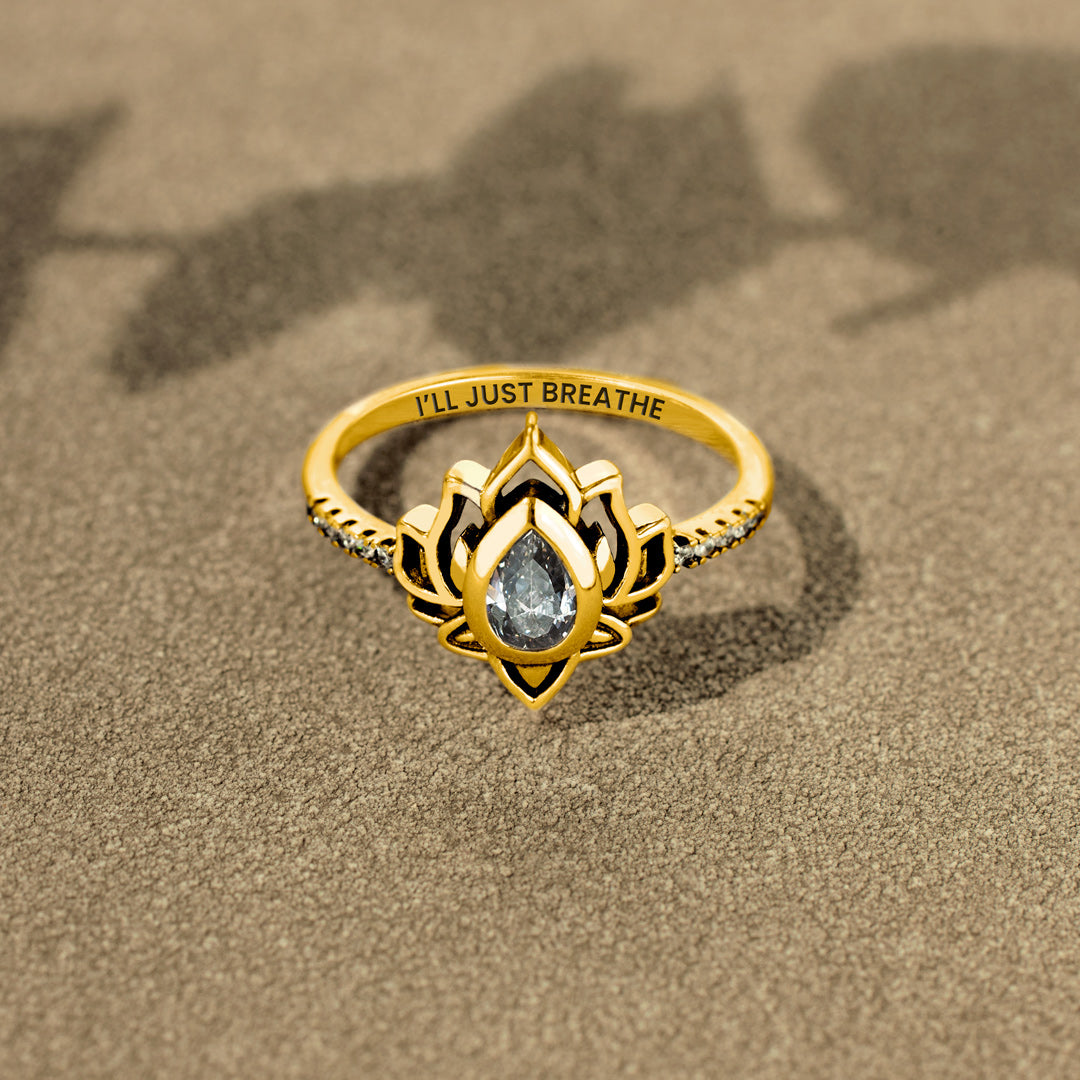 I Will Just Breathe Lotus Ring