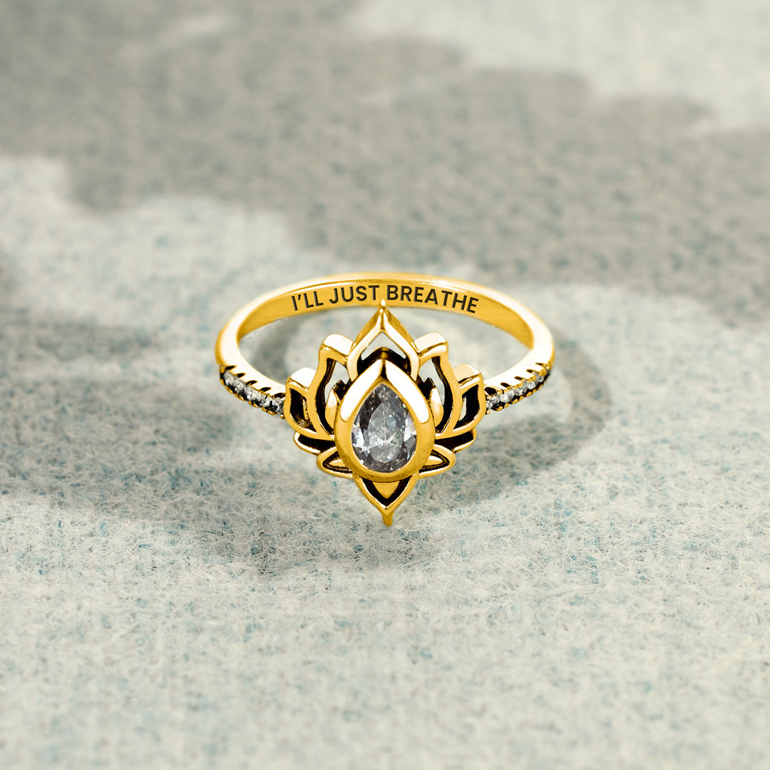 I Will Just Breathe Lotus Ring