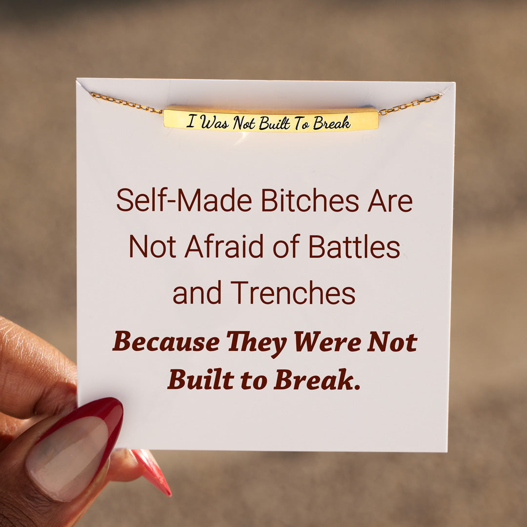 I Was Not Built To Break Dainty Chain Tube Bracelet