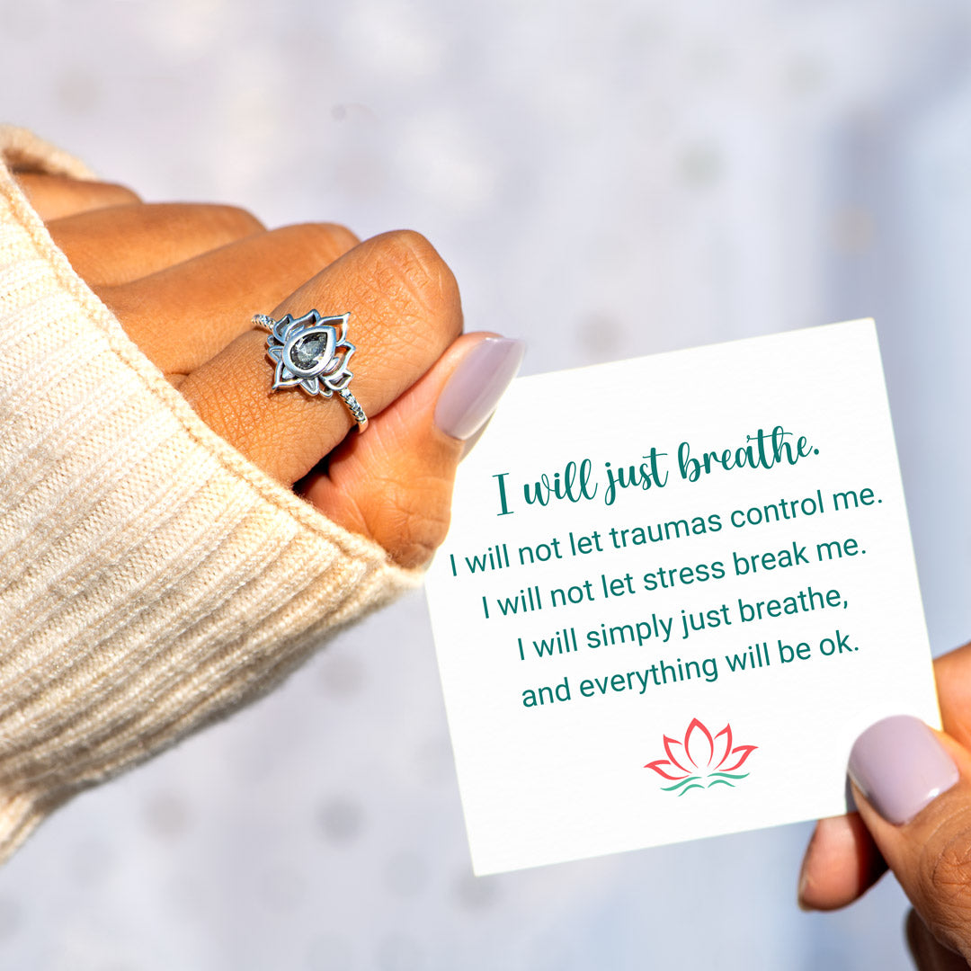 I Will Just Breathe Lotus Ring
