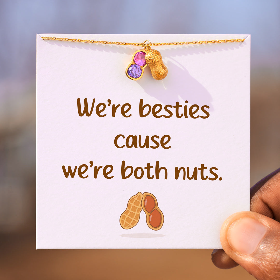 We Are Besties 2-3 Birthstone Peanut Bracelet