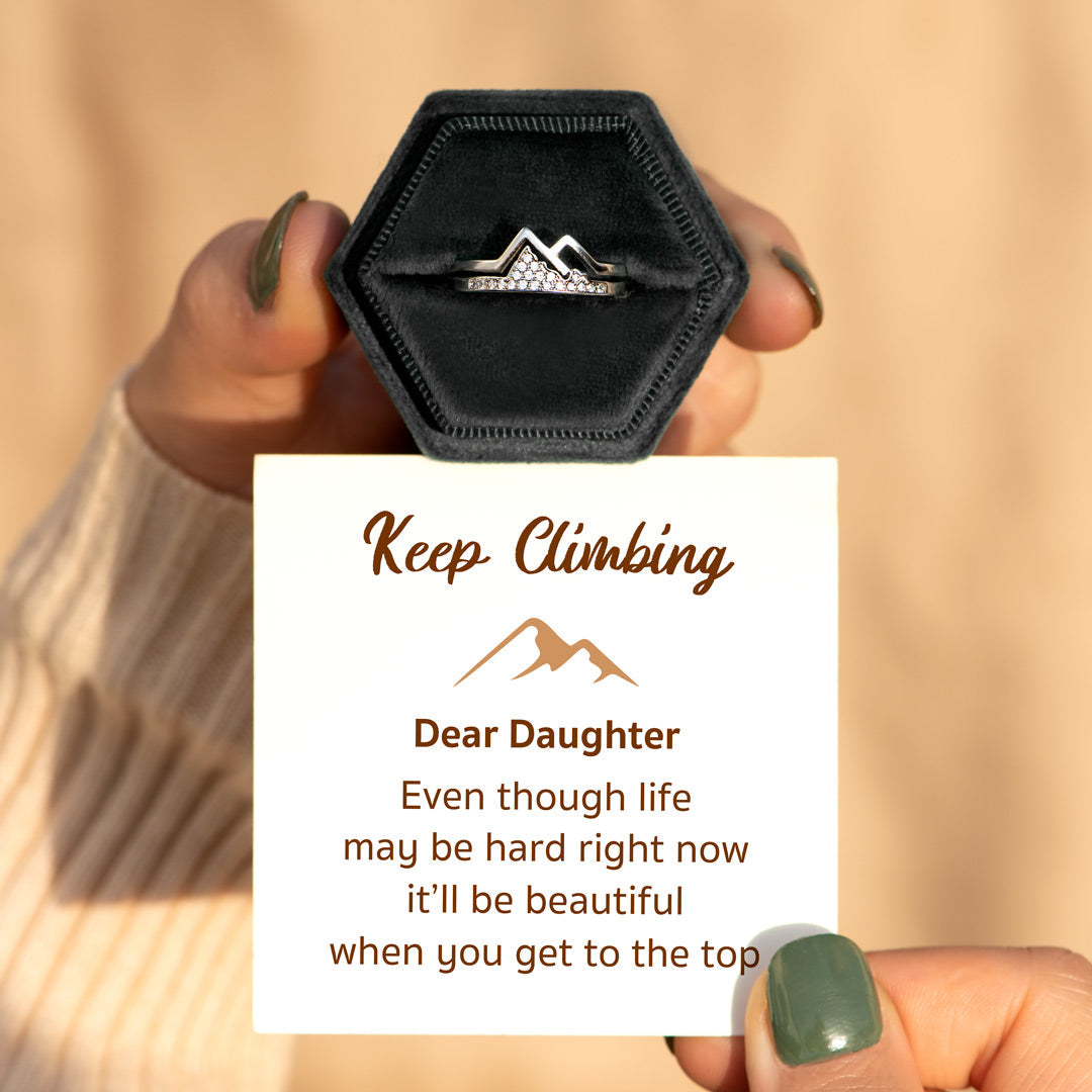 Keep Climbing Mountain Ring