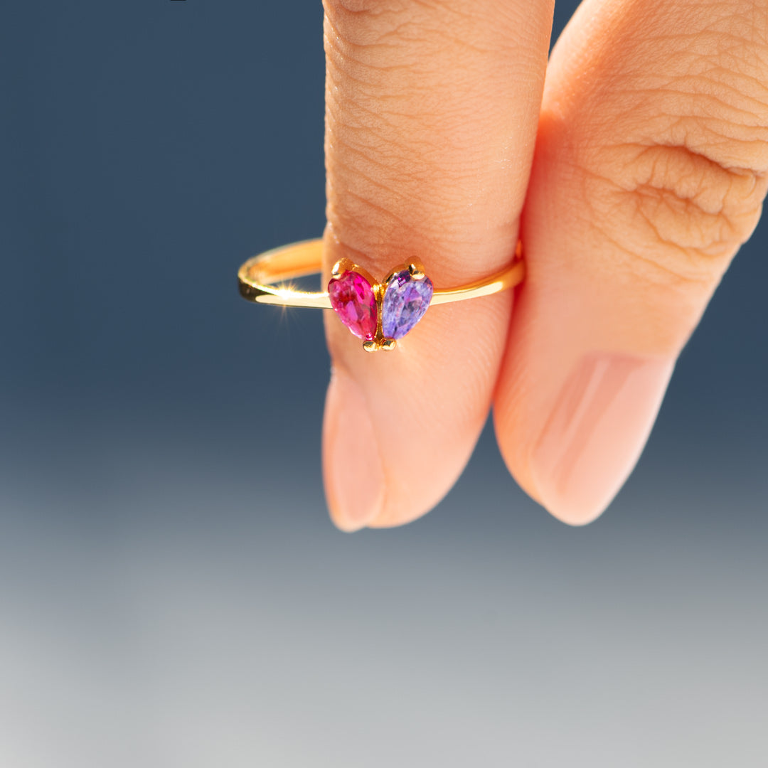 Mama's Valentine Personalised Heart Ring