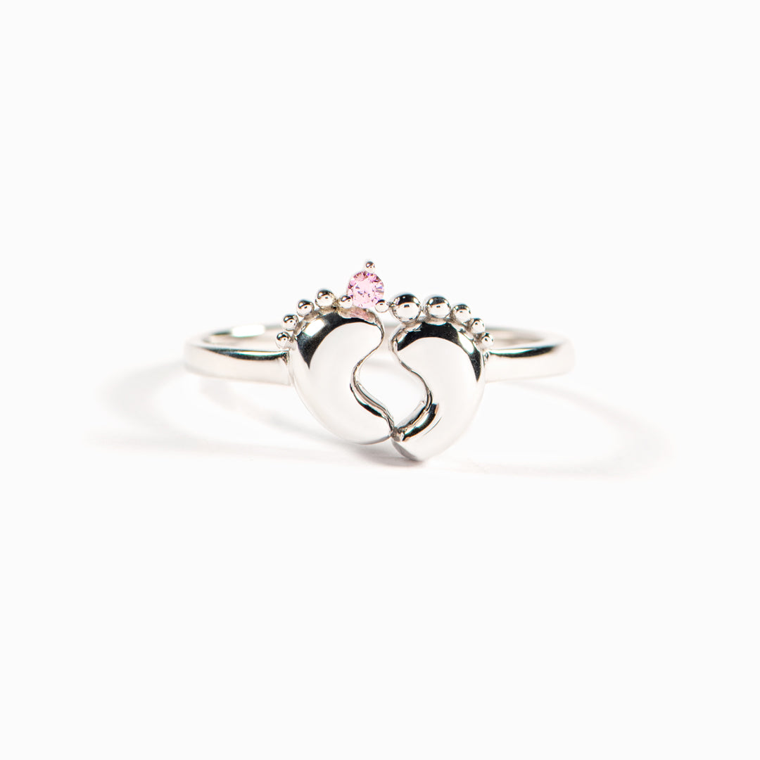 You're Doing Great Custom Birthstone Baby Footprint Ring