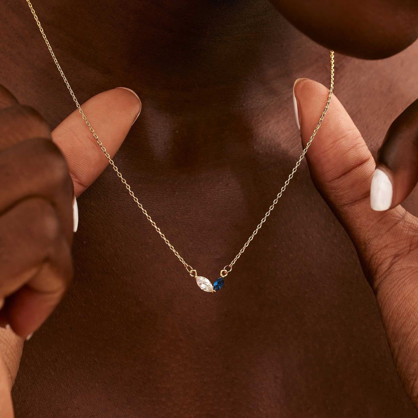 Side by Side Always Birthstone Necklace