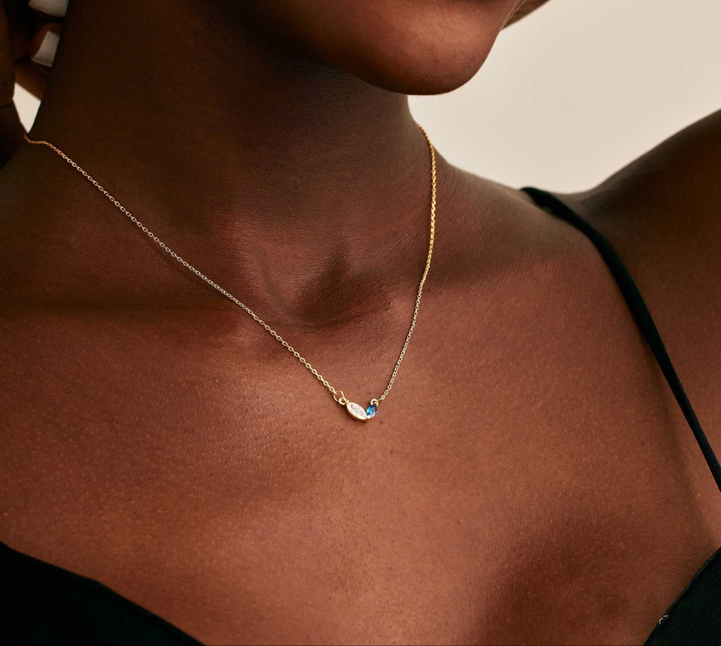 Side by Side Always Birthstone Necklace