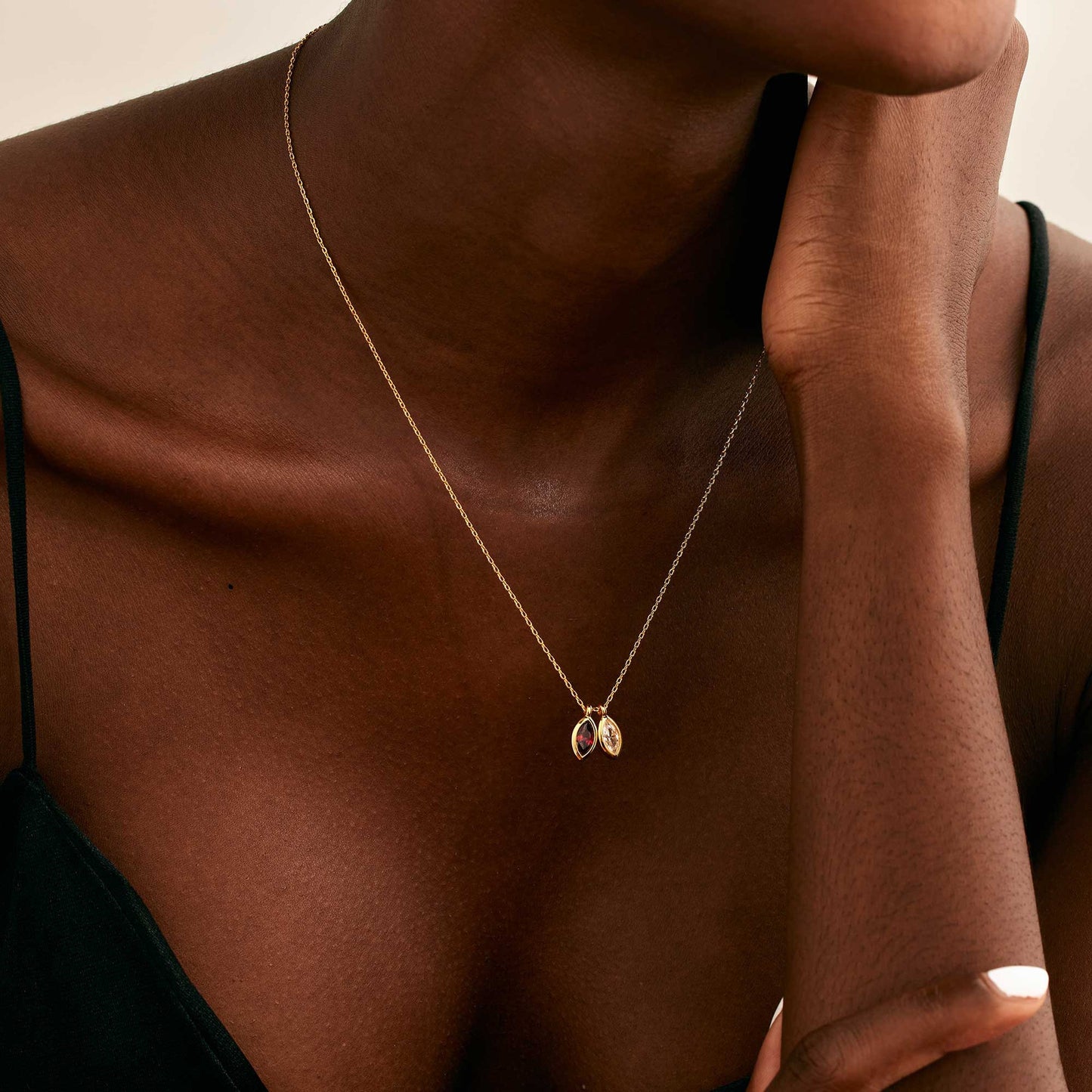Petals of Her Heart – 1-5 Birthstone Mother’s Necklace