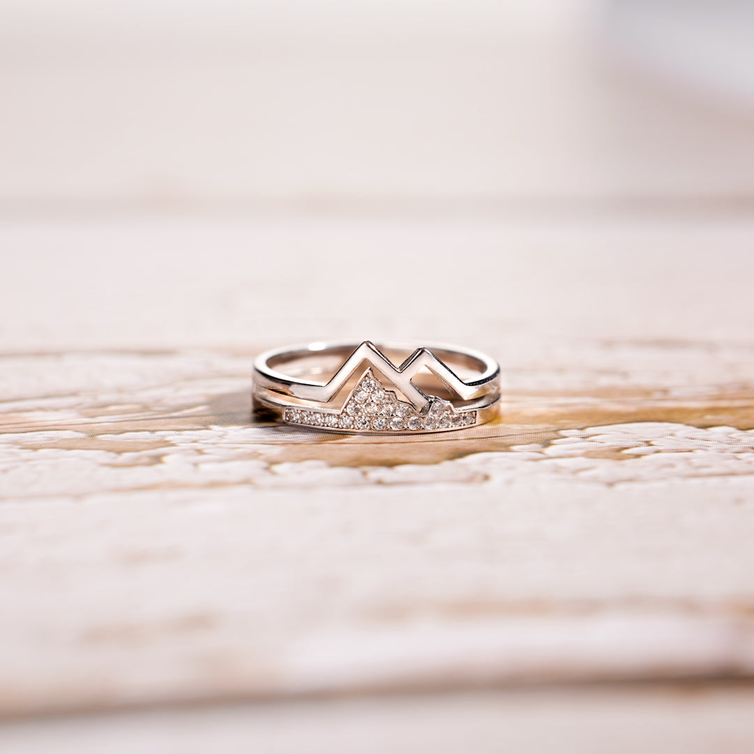 Keep Climbing Mountain Ring