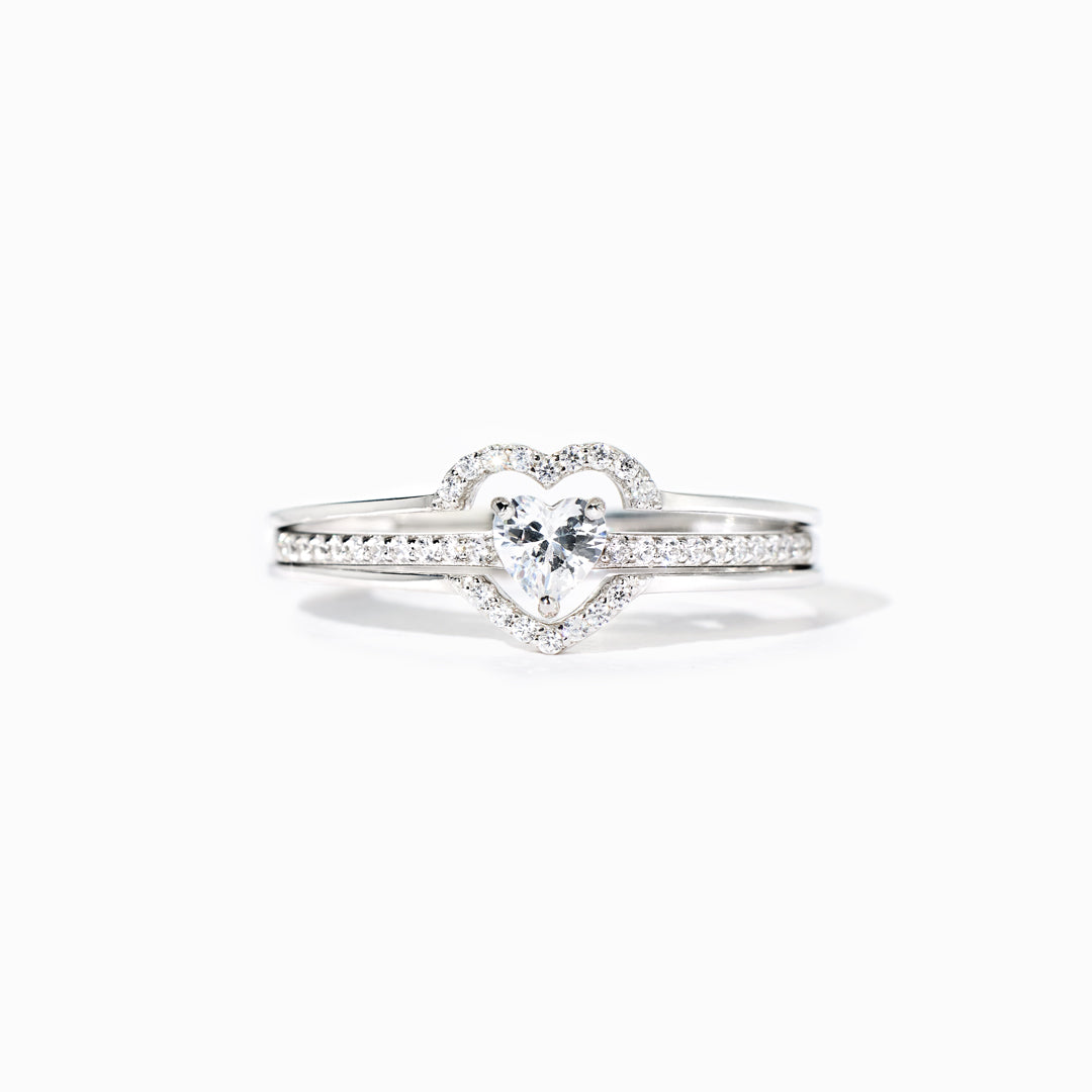 Beat As One Matching Layered Heart Ring