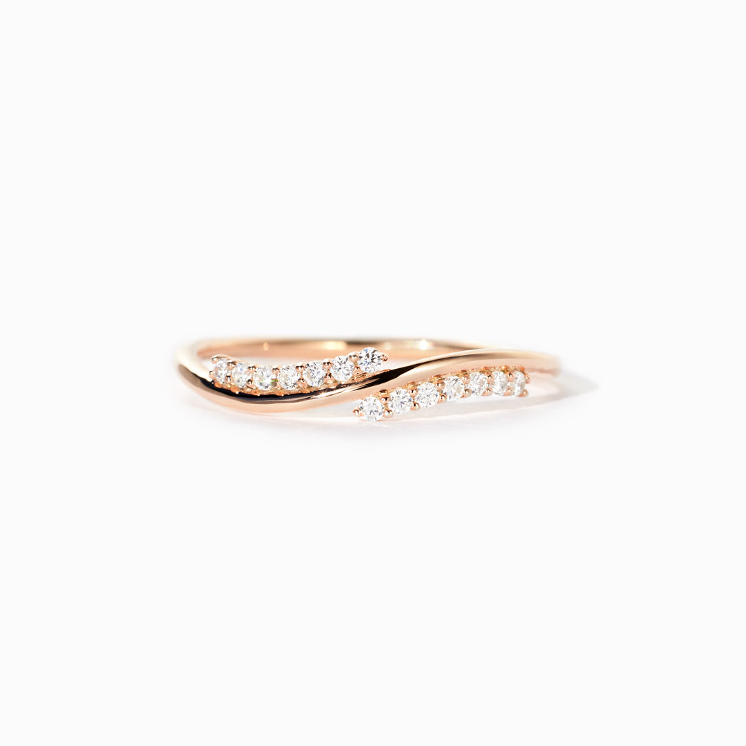 From Mom To Daughter Pavé Wavy Band