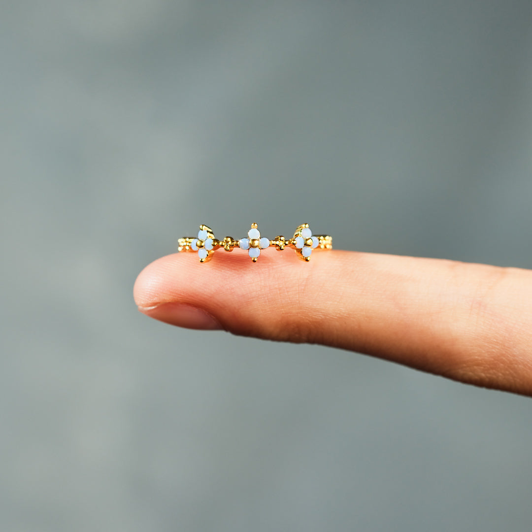God Has A Beautiful Plan For You Triple Flower Ring