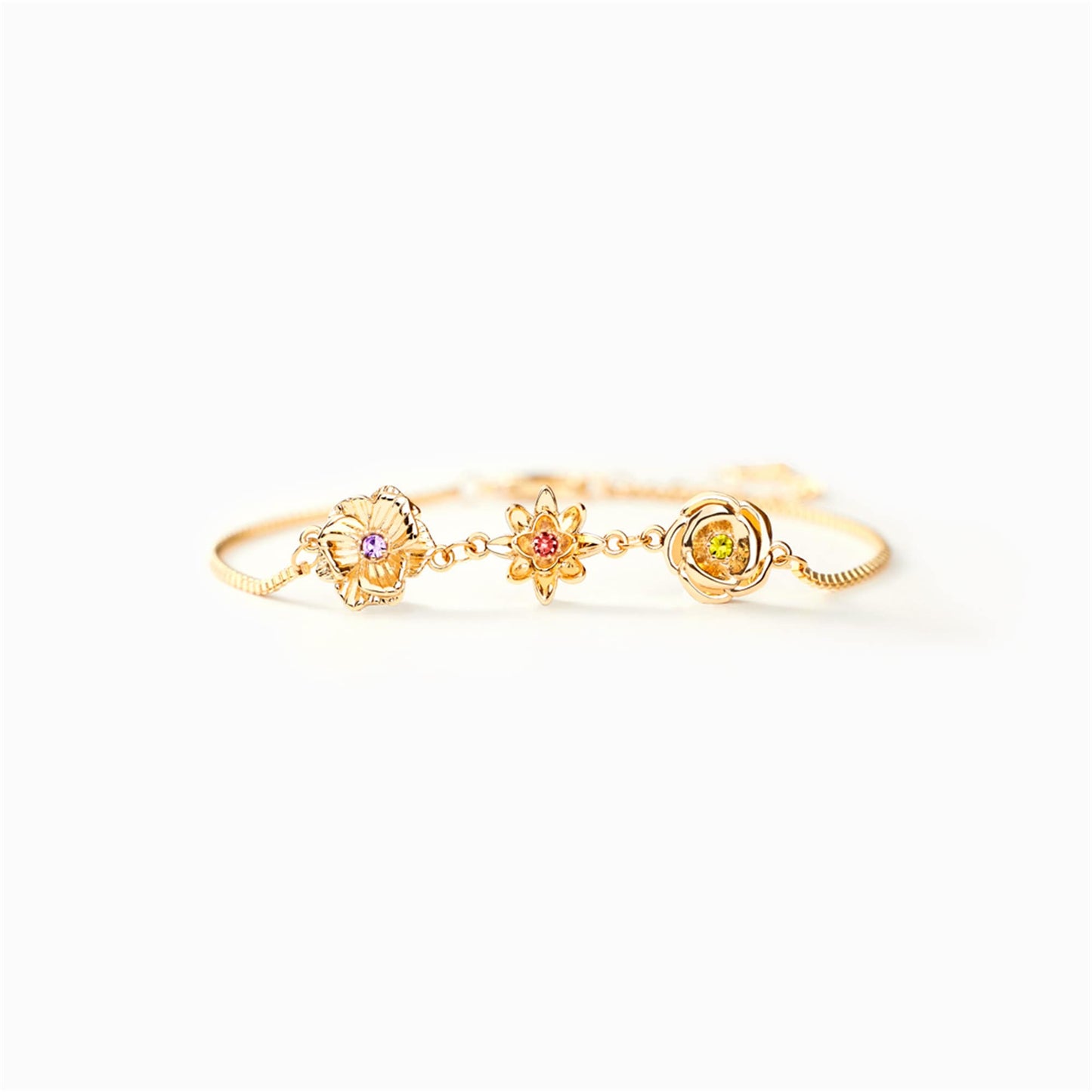 1-10 Three-Dimensional Birth Flowers Bracelet-Mother's Gift