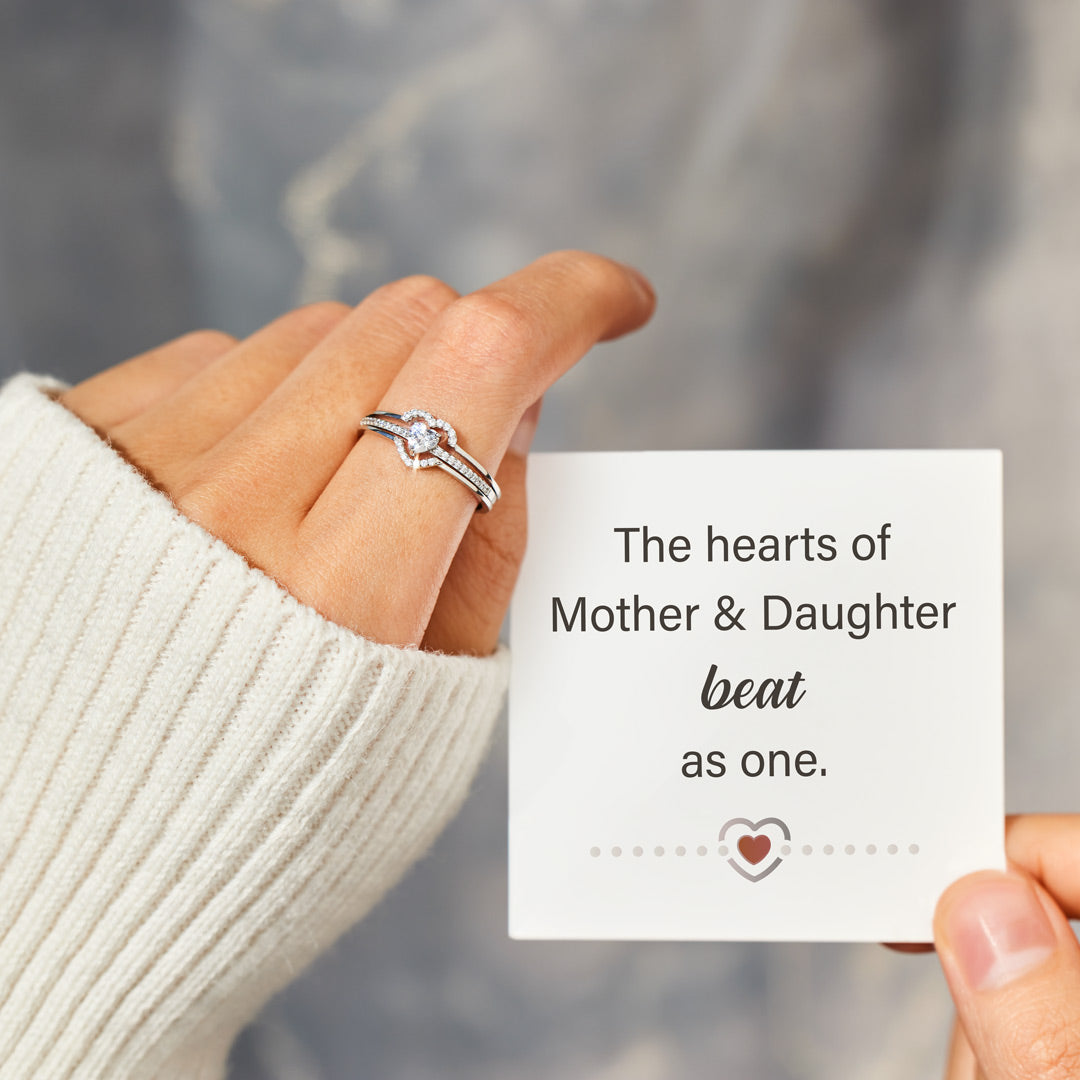 Beat As One Matching Layered Heart Ring