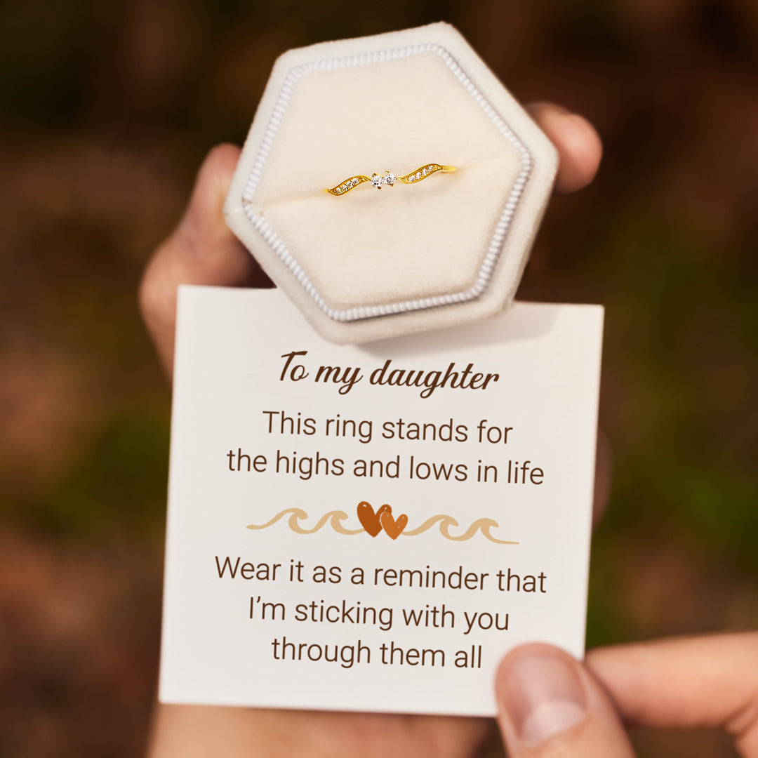 Sticking With You Double Stone Wavy Ring