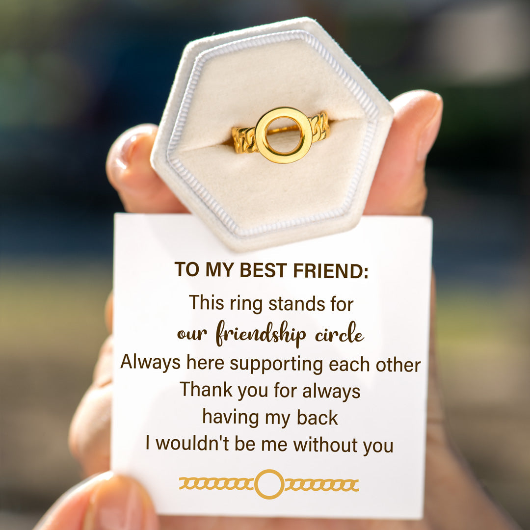 Friendship Circle Matching Cuban Chain Circle Ring