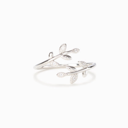 Grow Through What You Go Through Leaf Ring