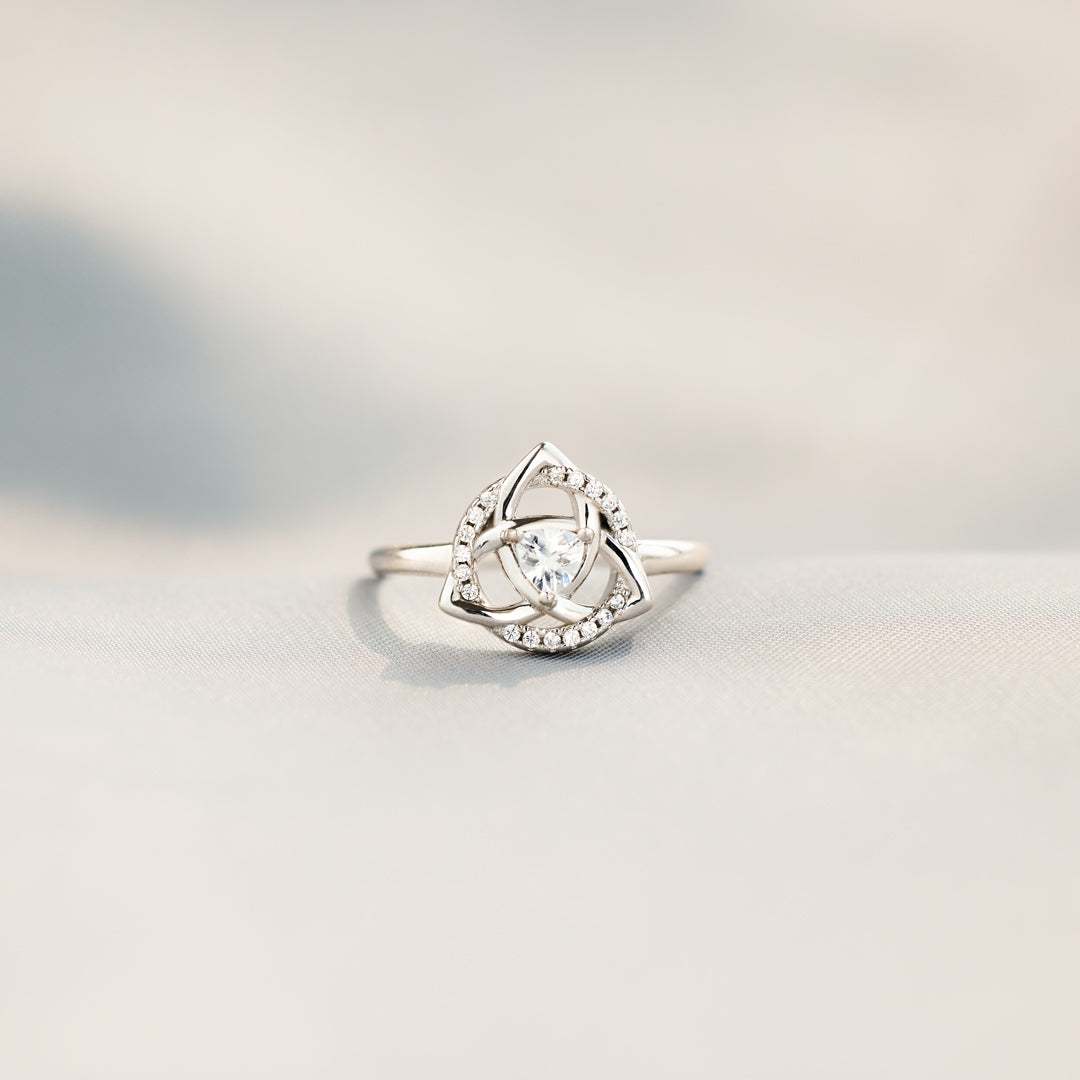 Always My Sister Forever My Friend Celtic Sisters Knot Ring