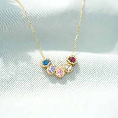 Tears Of Joy 1-14 Teardrop Birthstone Necklace