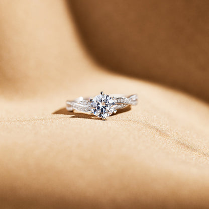 From Mom To Daughter My Promise Twisted Pavé Ring