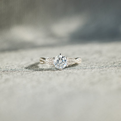 From Mom To Daughter My Promise Twisted Pavé Ring