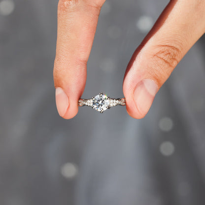 From Mom To Daughter My Promise Twisted Pavé Ring