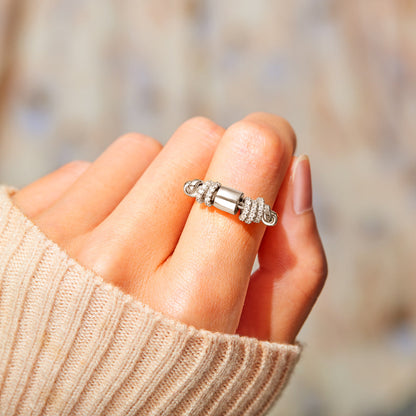 Anti Axiety Fidget Ring With Ziconia Spinners