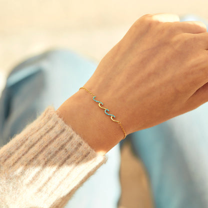 Best Friend Gifts-I'd Be So Lost Without You Triple Wave Friendship Matching Bracelet
