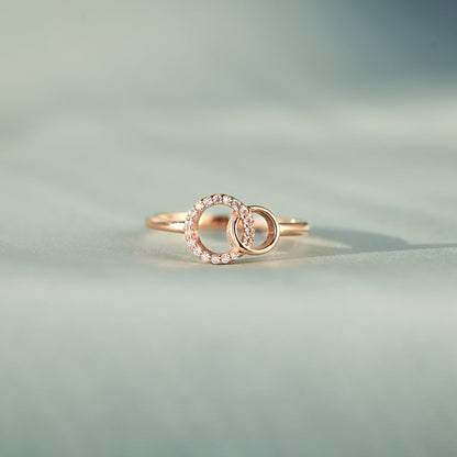 Mother Daughter Bond Linked Circle Ring