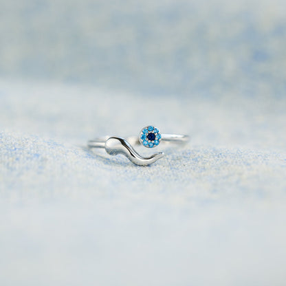 Evil Eye Ring, Italian Horn Ring