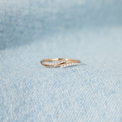 From Mom To Daughter Pavé Wavy Band