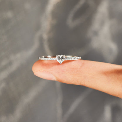 My Heart Is With You Always Layered Heart Ring