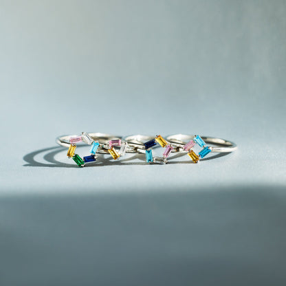 3-6 Baguette Birthstones Ring